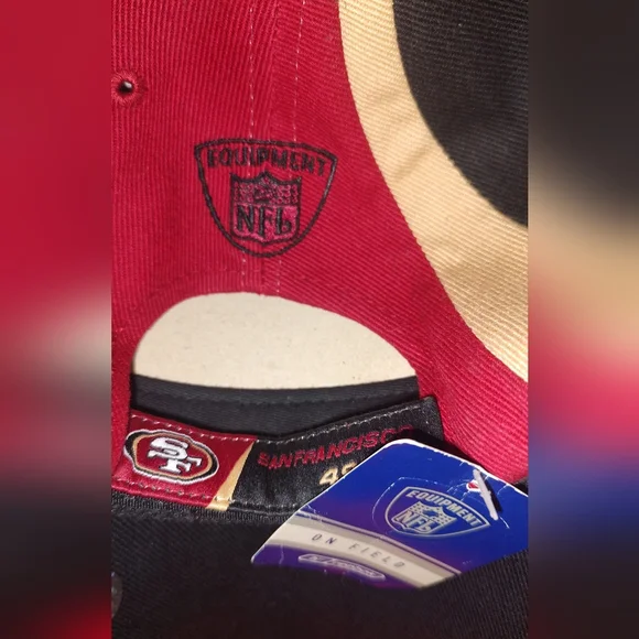 NFL Equipment Reebok San Francisco 49ers Embroidered On Field Hat New With Tag